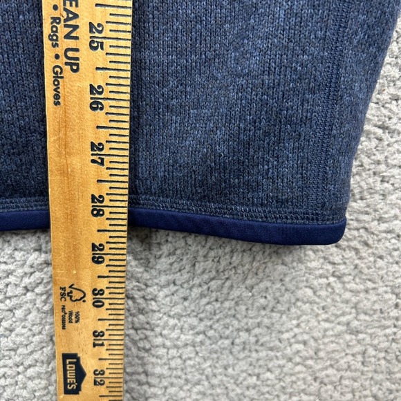 Patagonia Better Sweater Men's Large Blue Quarter-Zip Fleece Jacket Excellent - Picture 6 of 8